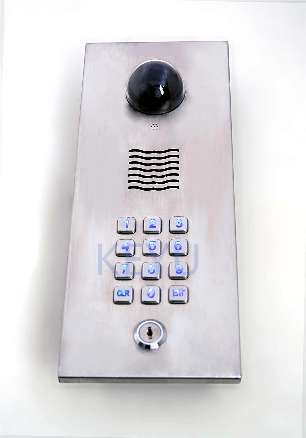Metal door station keypad in SUS304 brushed stainless steel with IP65 and IK07 rating