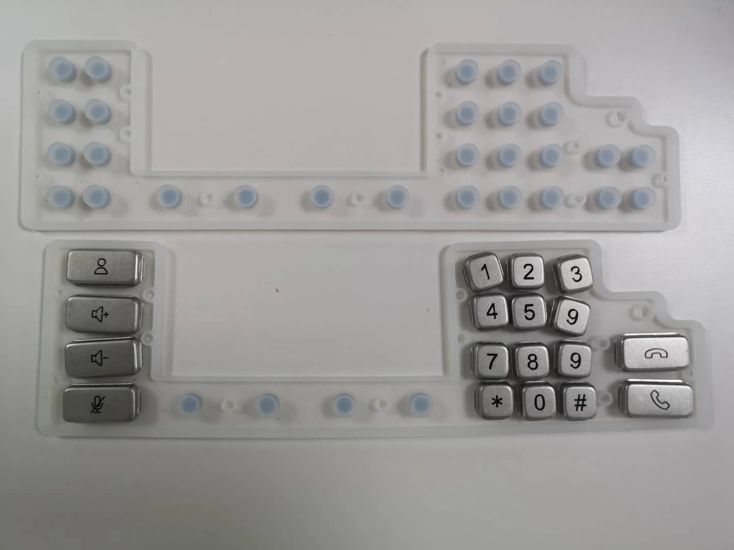 G130 silicone rubber keypad mat with moulded keys for electronic products
