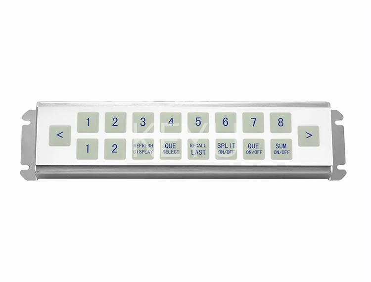 KY2060B thin metal membrane keypad strip with 240*60 mm front panel