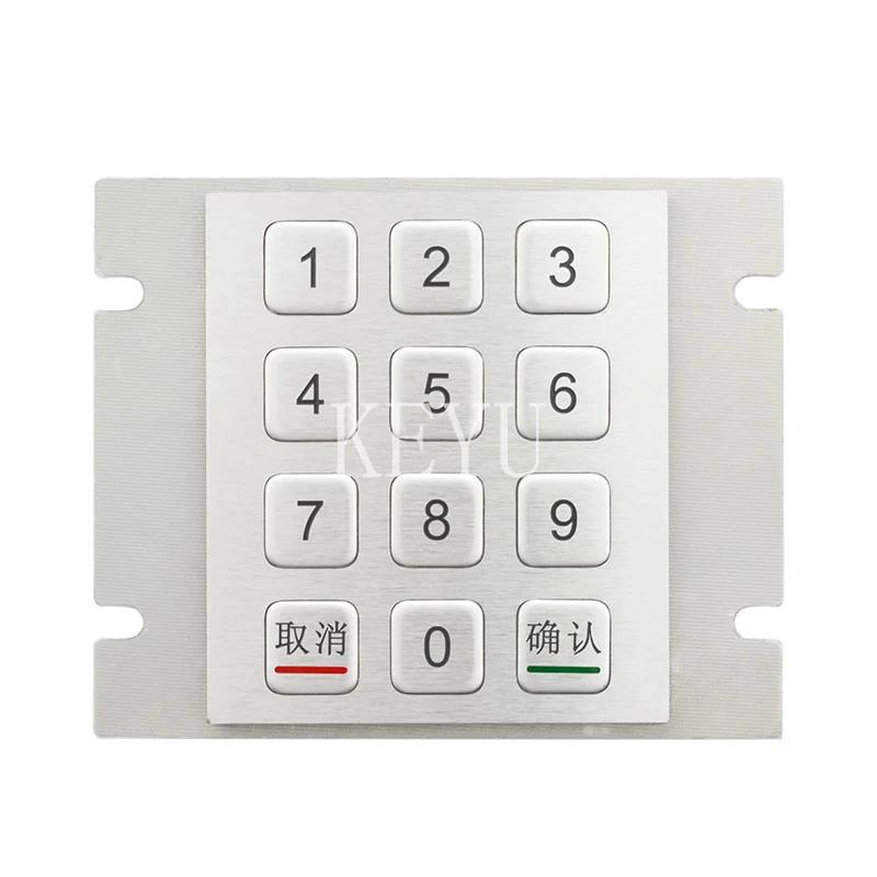 KY2070A metal keypad rear view showing the 3X4 matrix connection