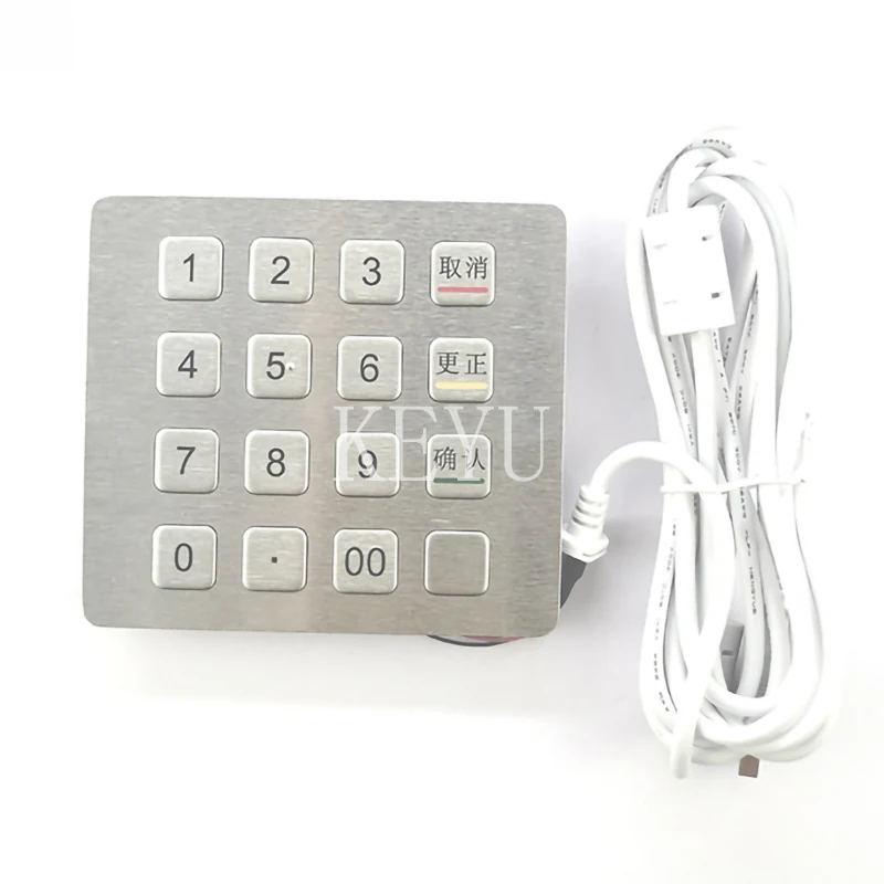 KY2088B-02 metal keypad rear view showing the panel mounting arrangement