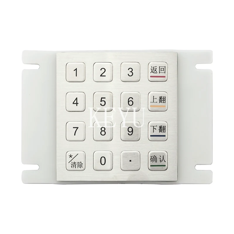 KY2088S waterproof rugged industrial keypad shown mounted in a machine panel