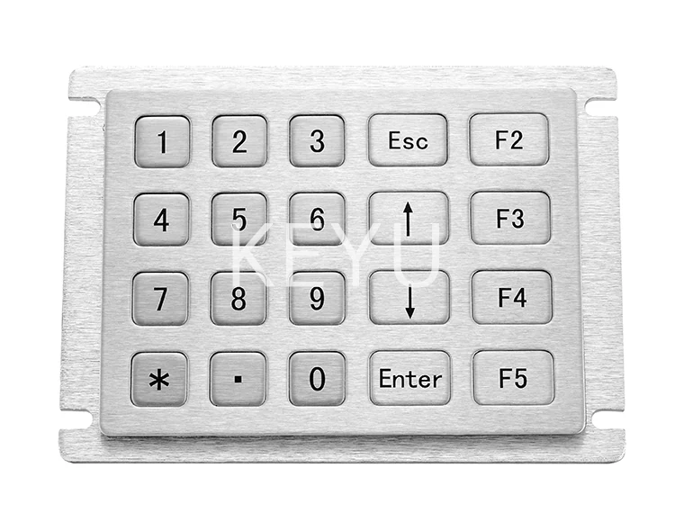 KY2122 water and vandal proof metal keypad with 120*90 mm stainless steel front panel