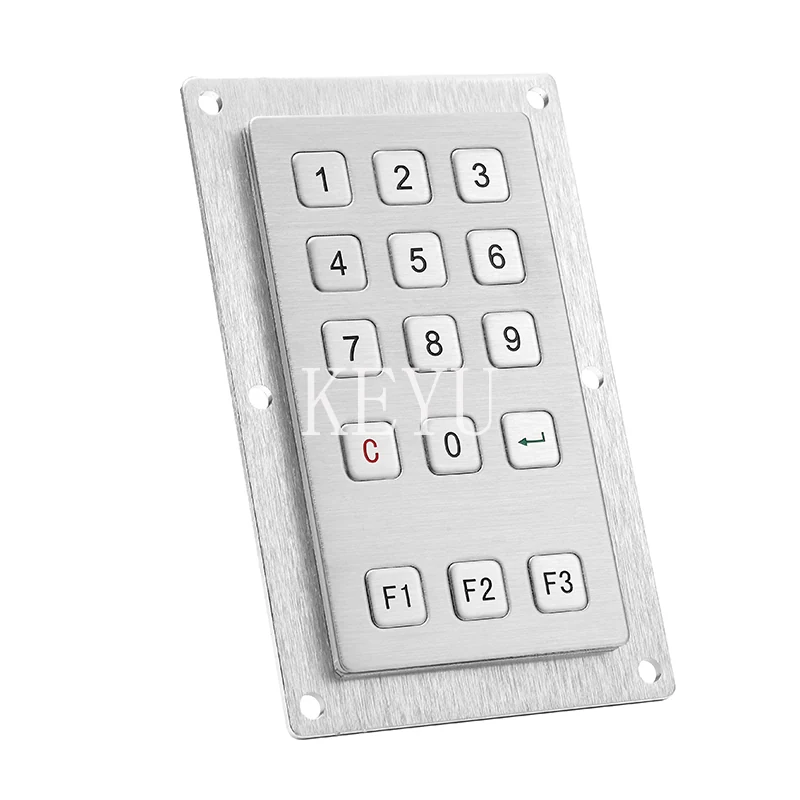 KY2175 IIC metal keypad with SUS304 brushed stainless steel buttons