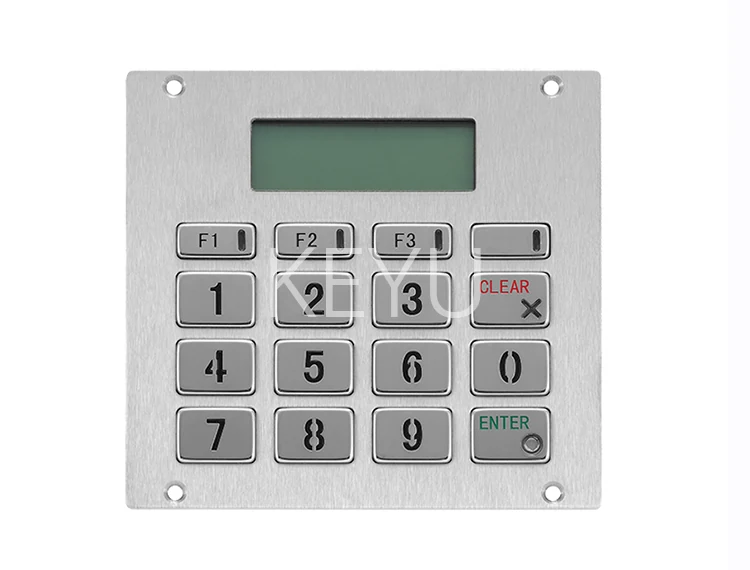 KY2388FR metal keypad with 122*32LCM backlit display