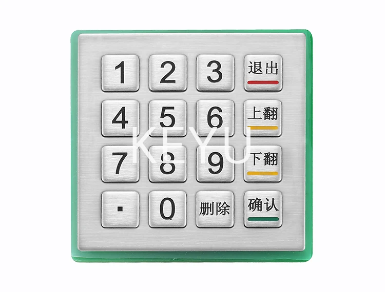 KY3060B compact encrypting pin pad with a 60*60 mm stainless steel front panel