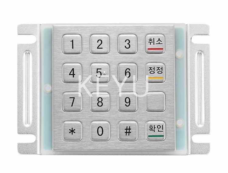 KY3088BS metal pin pad with 87.5*91.5 mm key face on a 138*95 mm mounting body