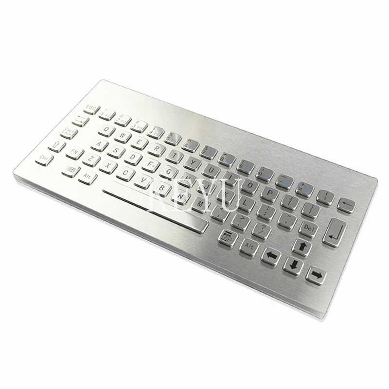 KY-PC-C300 IP65 SUS304 kiosk metal keyboard front view