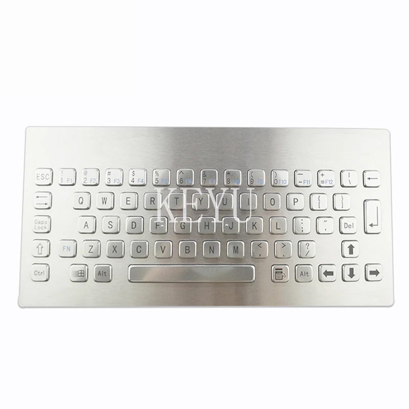 KY-PC-C300 industrial metal keyboard with aluminium base plate rear view