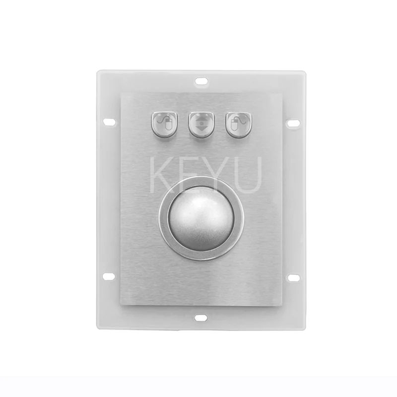 KY-FS38 IP68 stainless steel industrial optical trackball with 38mm resin ball