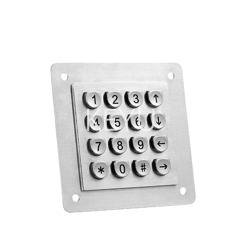 KY-MJ01B rugged square keypad showing the 114.5*114.5 mm mounting body