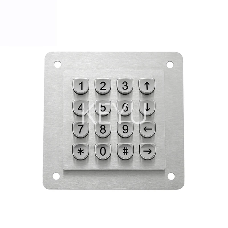 KY-MJ01B square outdoor waterproof keypad with an 82.6*82.6 mm metal front panel