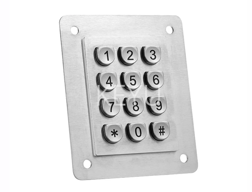 KY-MJ02B rugged keypad showing sealed keys and 95.5*114.5 mm mounting body