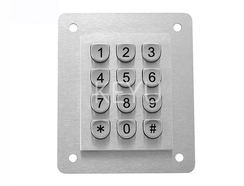 KY-MJ02B waterproof outdoor keypad with 63.5*82.5 mm portrait metal front panel