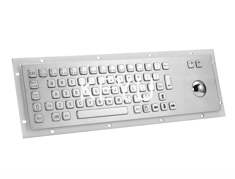 Rear mounting face of the KY-PC-D kiosk keyboard with 416*134 mm overall body