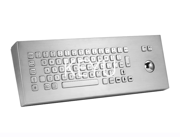 KY-PC-D-DESK 66 key rugged desktop keyboard angled view