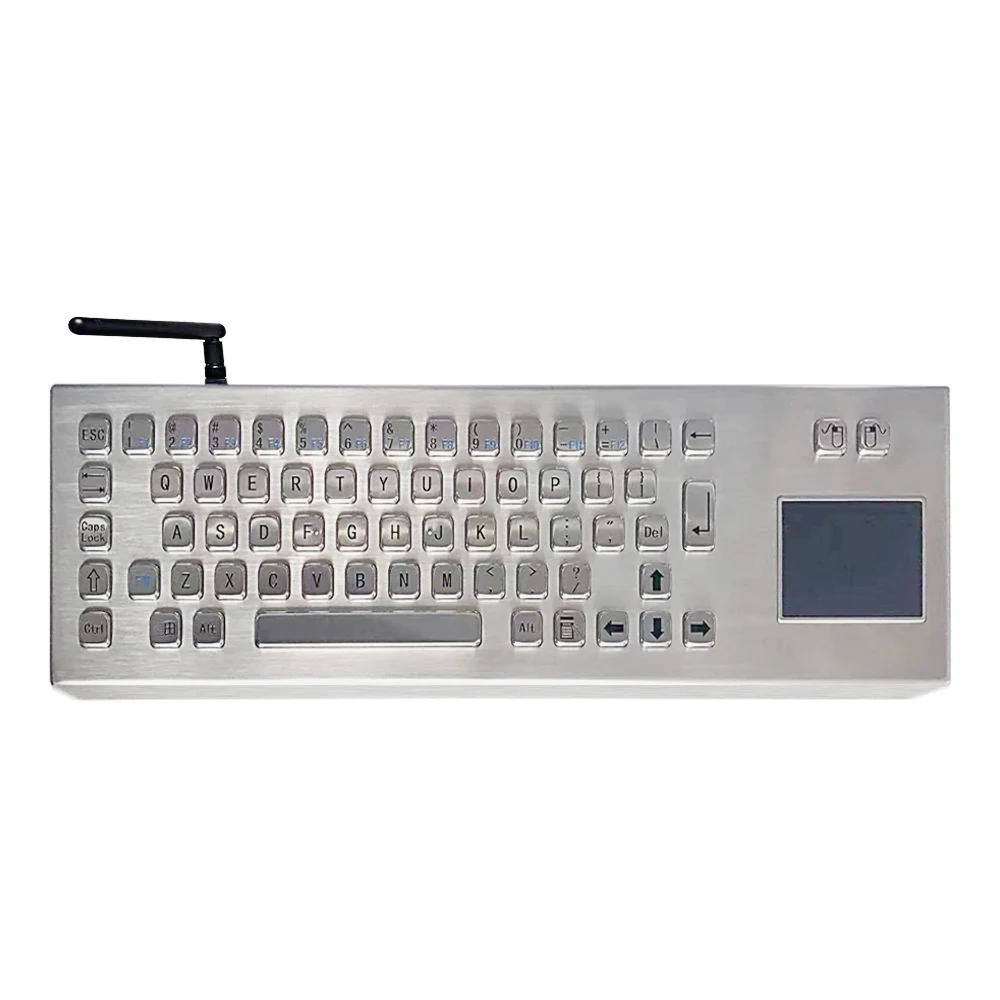 KY-PC-MINI-D3 wireless metal keyboard with touchpad and 64 SUS304 stainless steel keys