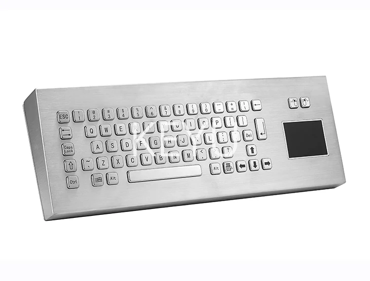 KY-PC-DT-DESK metal keyboard with trackball detail