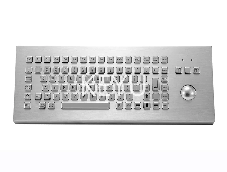 KY-PC-F2-DESK 89 key desktop metal keyboard with 38mm trackball