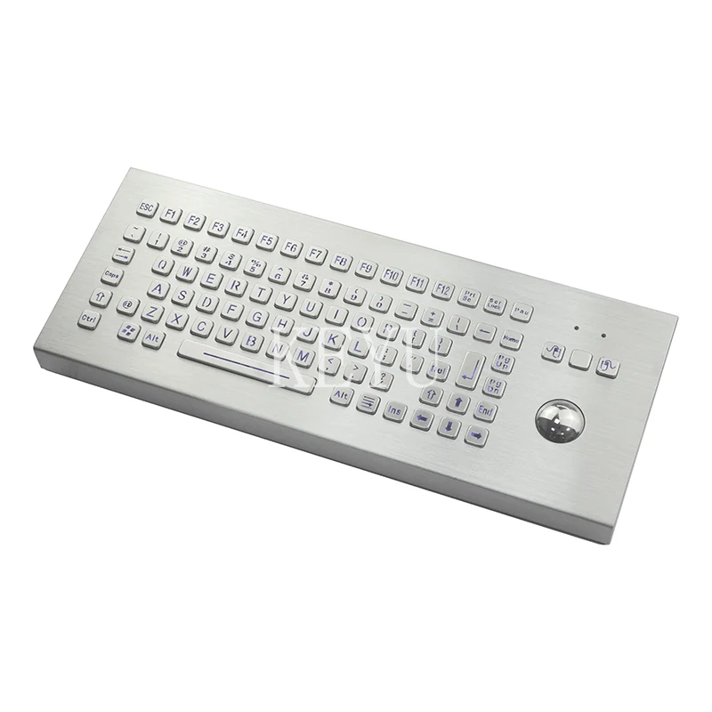 KY-PC-F2-LED-DESK hollow backlit metal keys illuminated detail