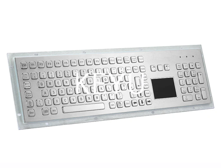Close view of the KY-PC-F3T 60x44mm touchpad and wire drawn stainless steel key surface