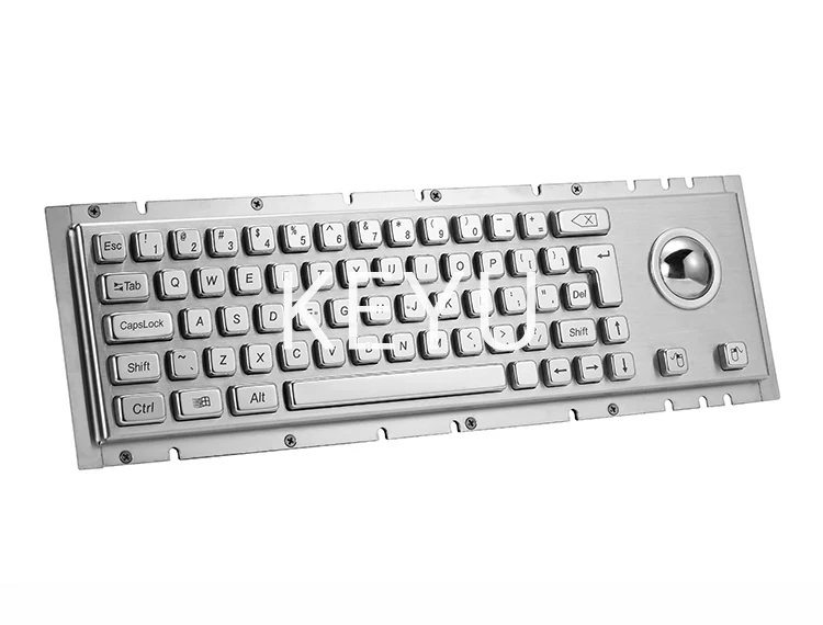 KY-PC-H rugged metal keyboard with 4mm key trip detail