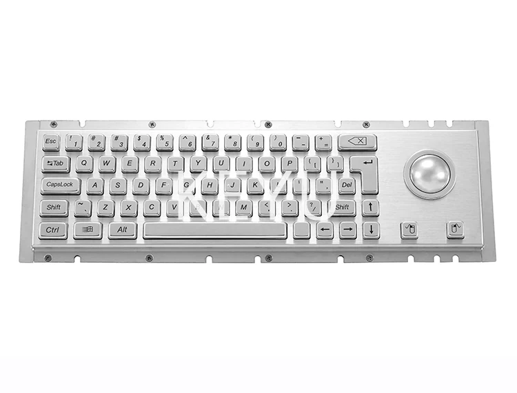 KY-PC-H industrial metal keyboard with 372*102 mm front panel