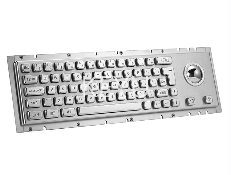 KY-PC-H embedded metal keyboard rear view showing back mounting arrangement