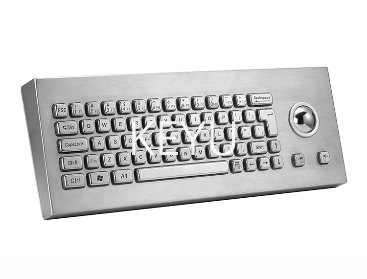 KY-PC-H-DESK metal machinery keyboard desktop profile view