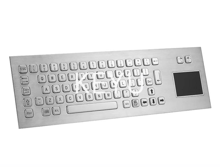 KY-PC-IT 66 key metal panel keyboard front face detail