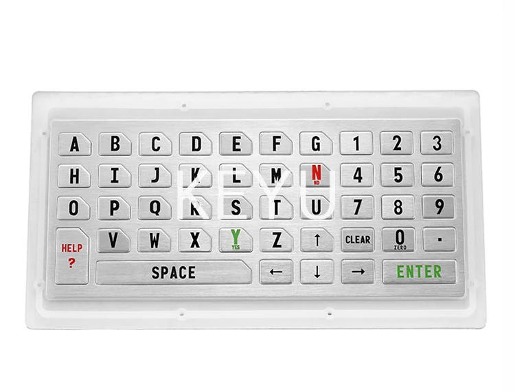 KY-PC-K industrial metal keyboard with 271*118.6 mm front panel