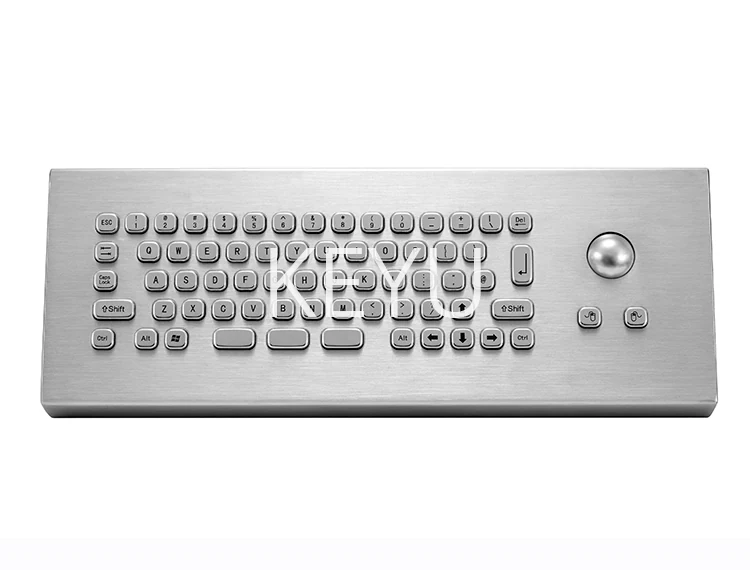 KY-PC-MINI-T-DESK stainless steel desktop keyboard with trackball