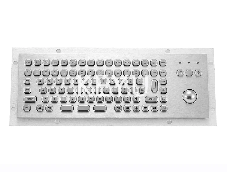 KY-PC-MINI2 compact stainless steel panel keyboard 300*103 mm face