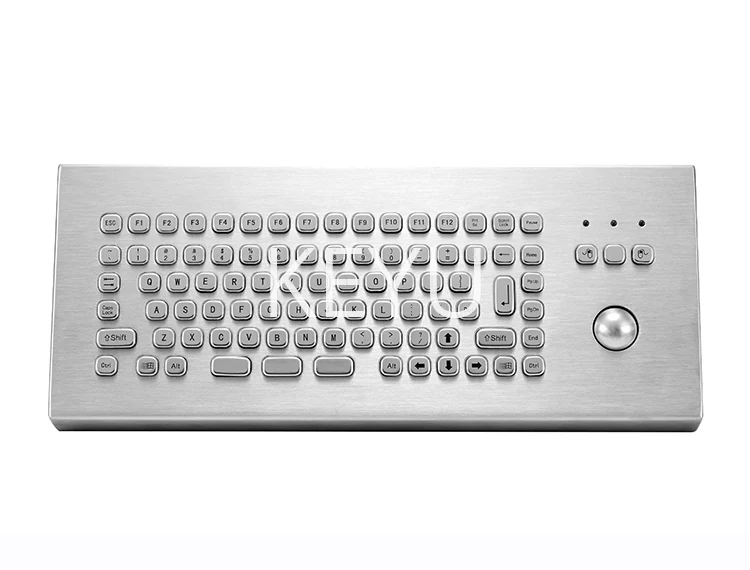 KY-PC-MINI2-DESK compact stainless steel desktop keyboard 326 mm wide