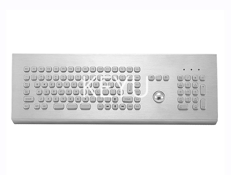 KY-PC-MINI3-DESK stainless steel desktop keyboard with integrated pointer