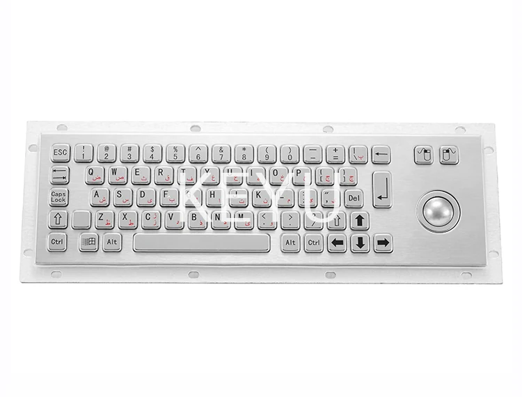 KY-PC-N kiosk keyboard with 25mm optical trackball