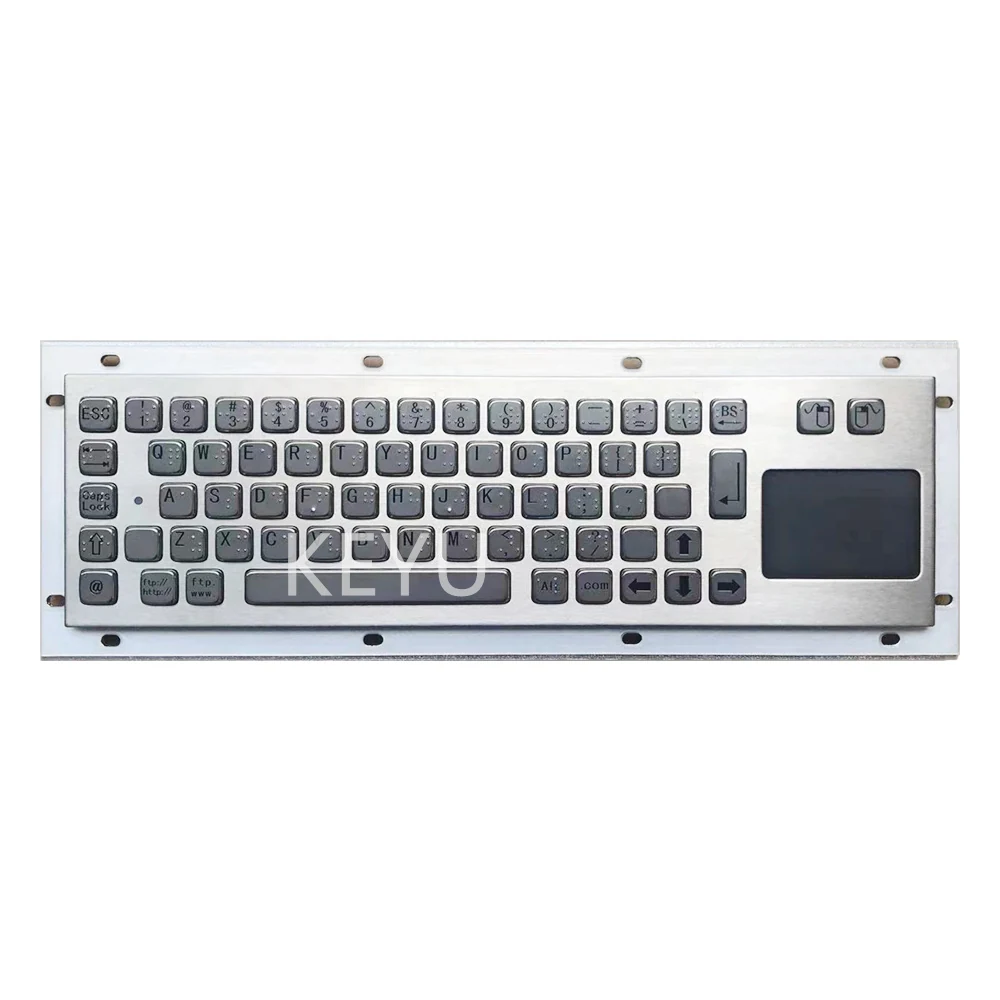 KY-PC-NT4-BR Braille metal keyboard with touchpad for ticket vending machines