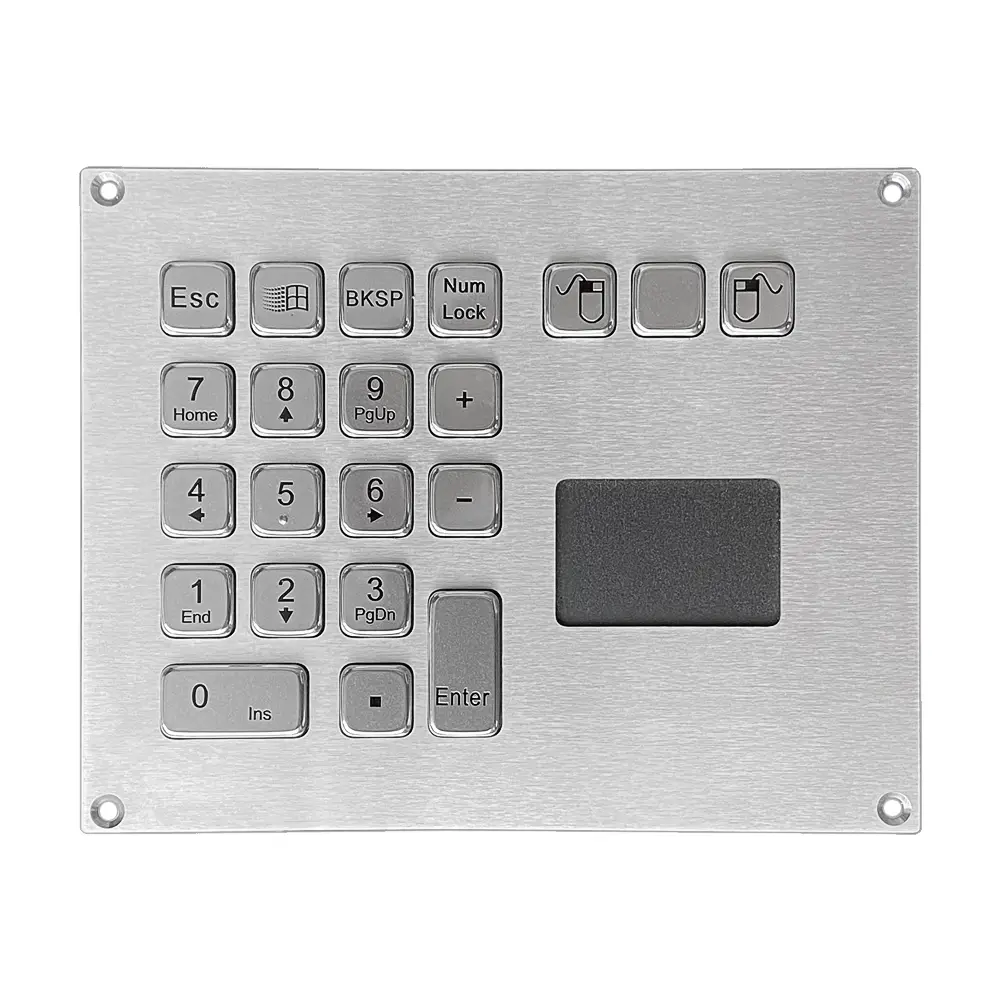 KY-PC-VG160T IP65 stainless steel mini keyboard with integrated trackpad