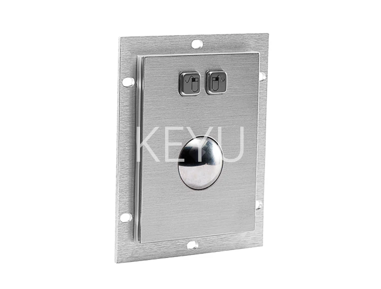 KY-TB-38 stainless steel panel mount trackball side view