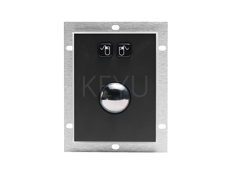 KY-TB-38-BL rugged medical trackball with 304 stainless steel ball and keys