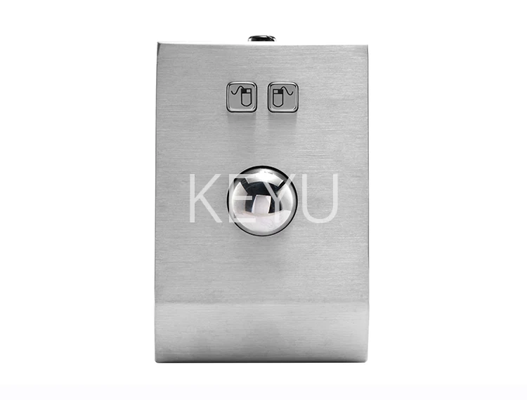 KY-TB-38-DESK stainless steel trackball mouse on desktop kit