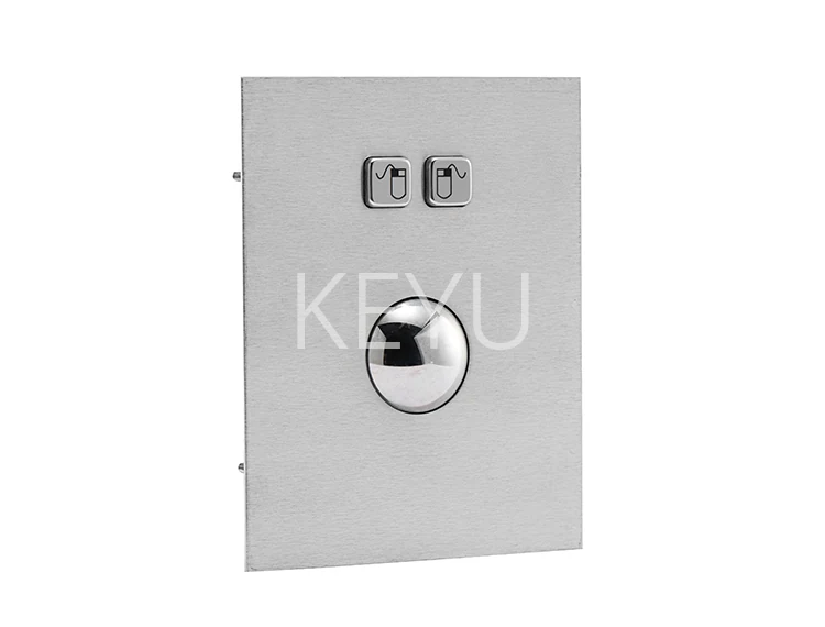 KY-TB-38-B sealed dust proof industrial trackball pointing device rear detail