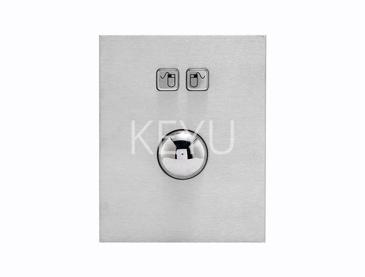 KY-TB-38-B panel mounting mechanical trackball with stainless steel face