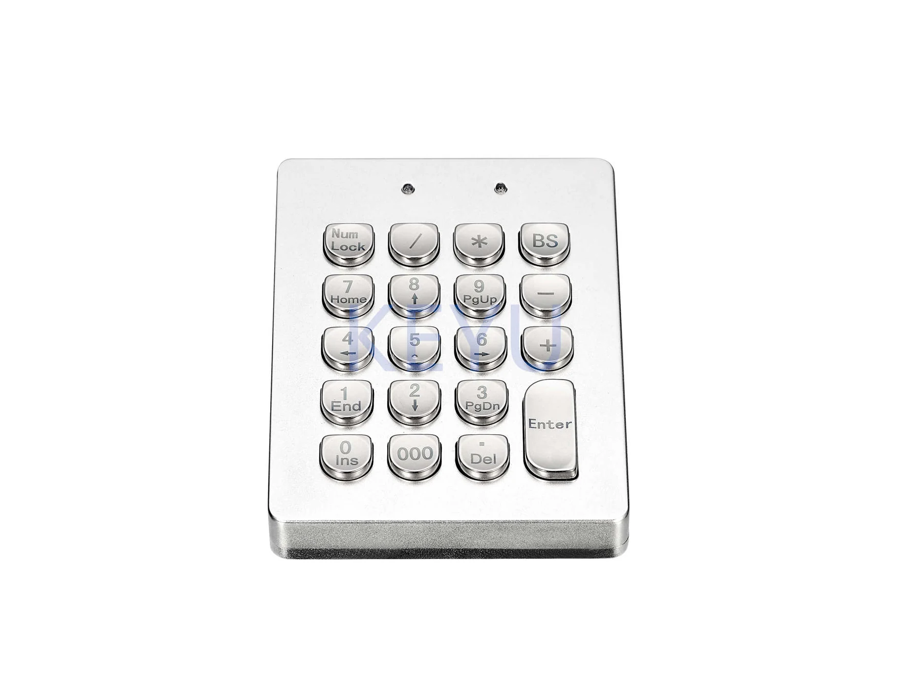 KY-U90 Silver 19 button keypad in brushed SUS304 stainless steel