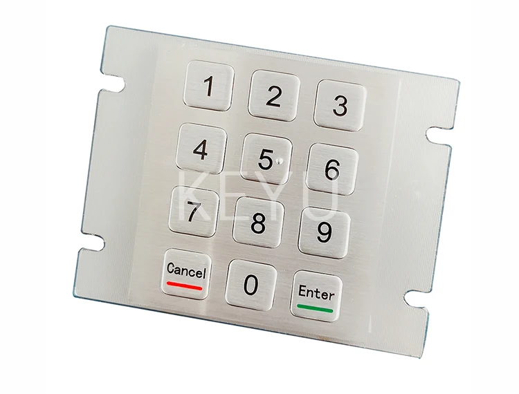 KY2070 metal keypad shown from the side with 105*85 mm overall body