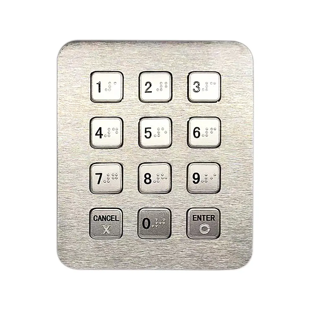 KY2073C-USB 12 key stainless steel industrial numeric USB keypad