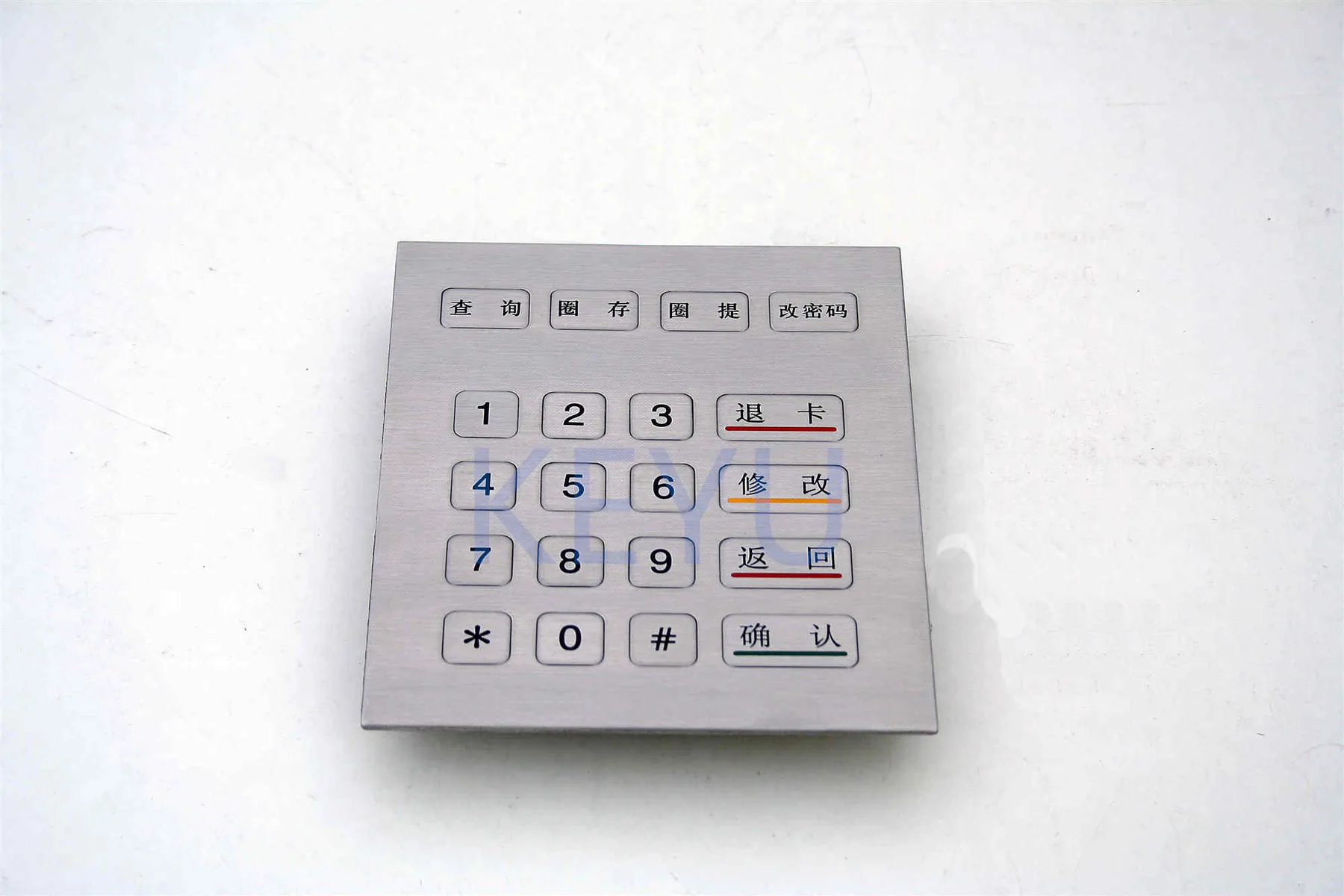 KY2117 compact 20 key stainless steel keypad with 3mm aluminium back panel