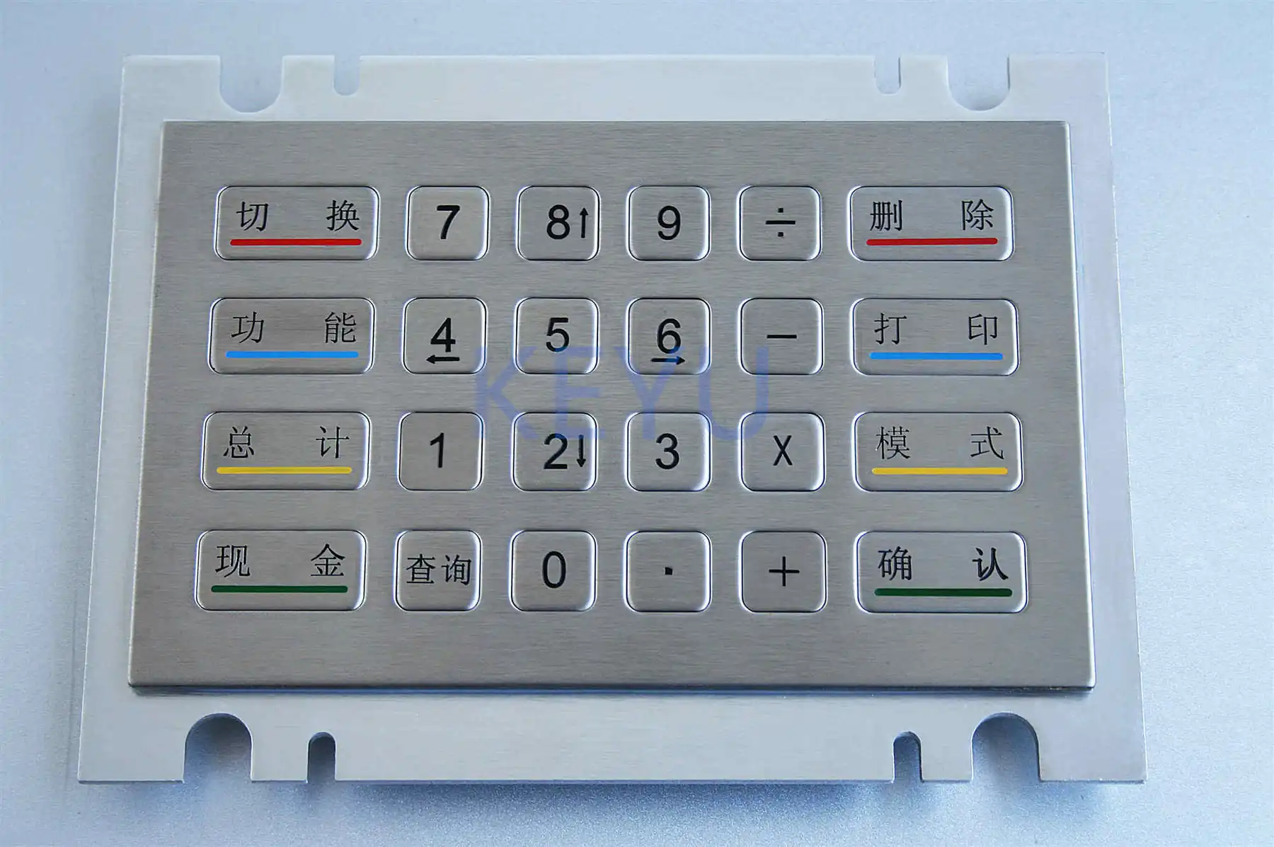 KY2161 24 key brushed SUS304 stainless steel keypad with USB PS2 and RS232 support