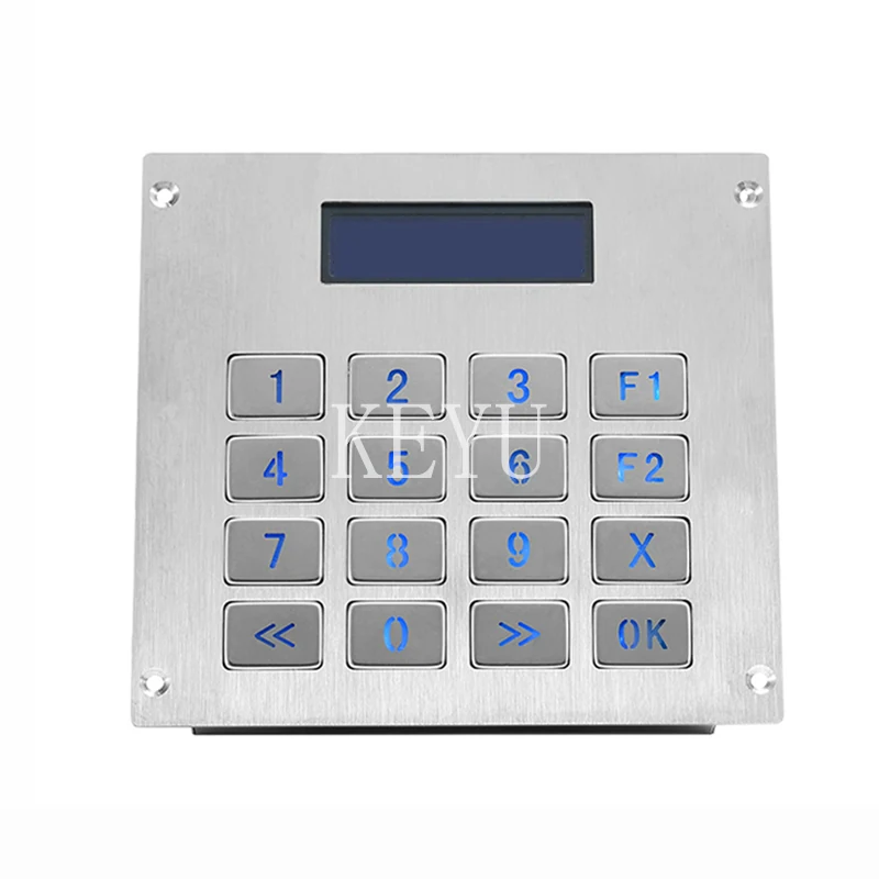 KY-3088LP-2 metal keypad rear view showing mounting studs