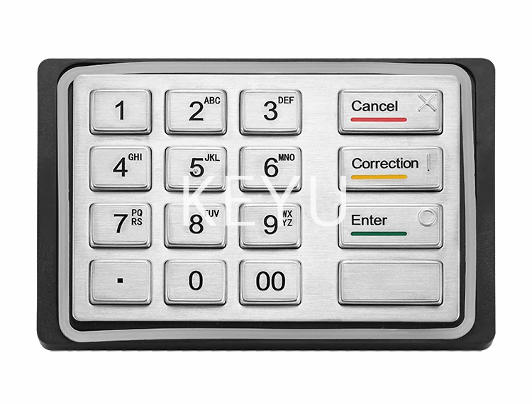 KY3688A metal EPP with a 145*100 mm #304 stainless steel braille keypad